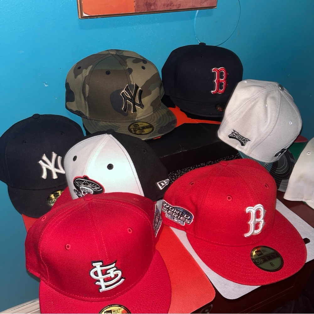 New Era Kids Baseball Caps - Red, Black, Gray
